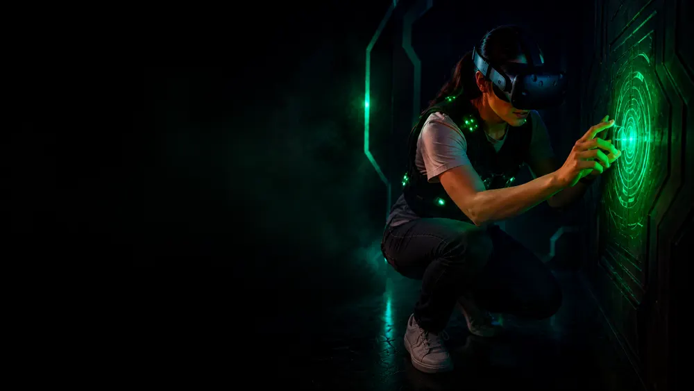 Escape room VR en Alfazone: jugadores con gafas dentro de la historia