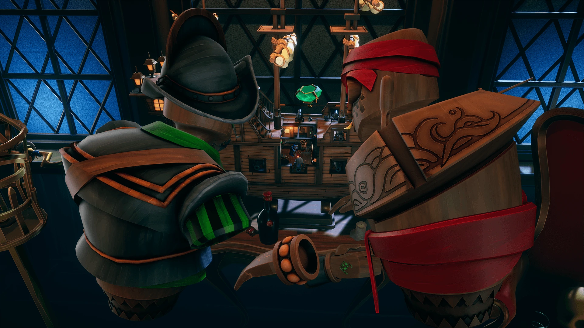 Interior del galeón en The Corsair’s Curse escape room VR